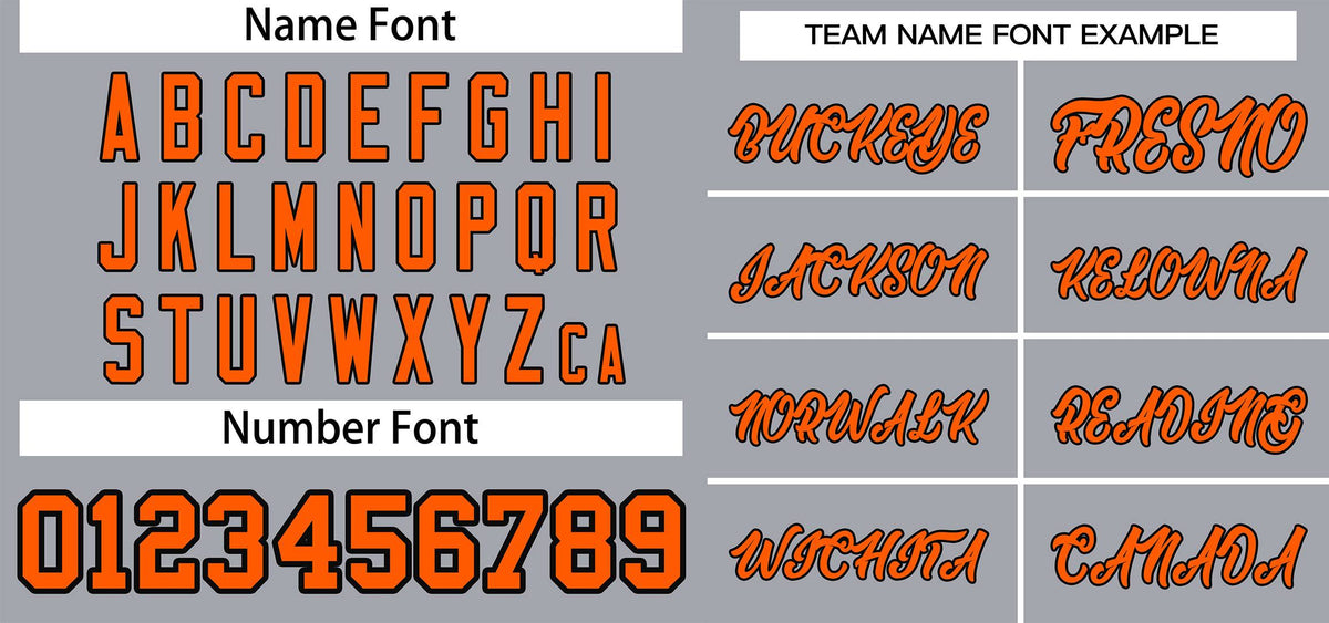 Custom Stitched Gray Orange-Black Classic Style Sweatshirt Pullover Hoodie| KXKSHOP