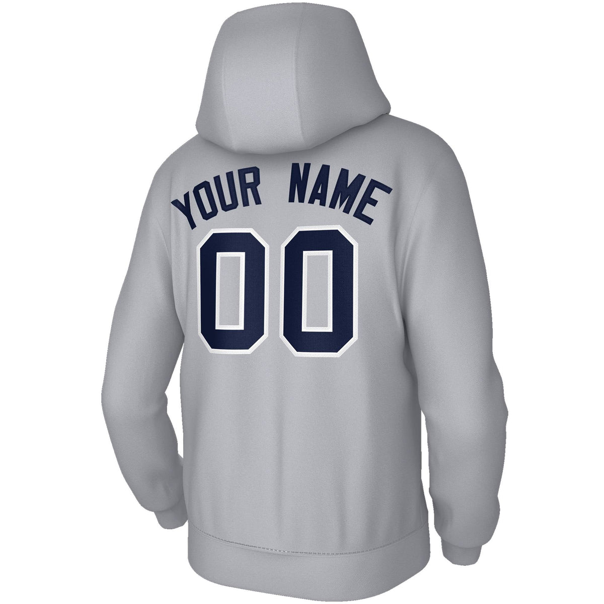 Custom Stitched Gray Navy-White Classic Style Sweatshirt Pullover Hoodie| KXKSHOP