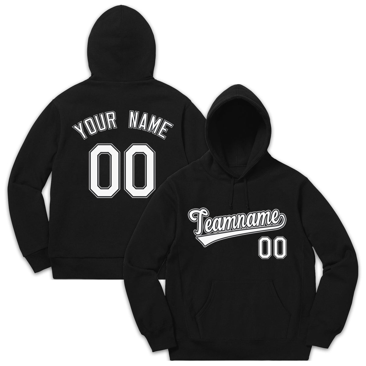 Custom Black Gray-White Classic Style Sweatshirt Fashion Hoodie Uniform| KXKSHOP