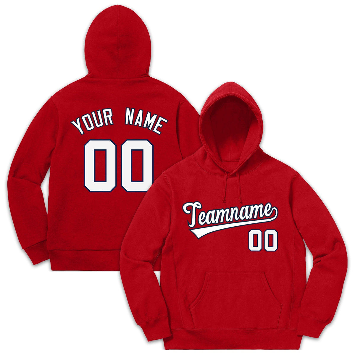 Custom Red White-Black Classic Style Pullover Fashion Hoodie Uniform| KXKSHOP