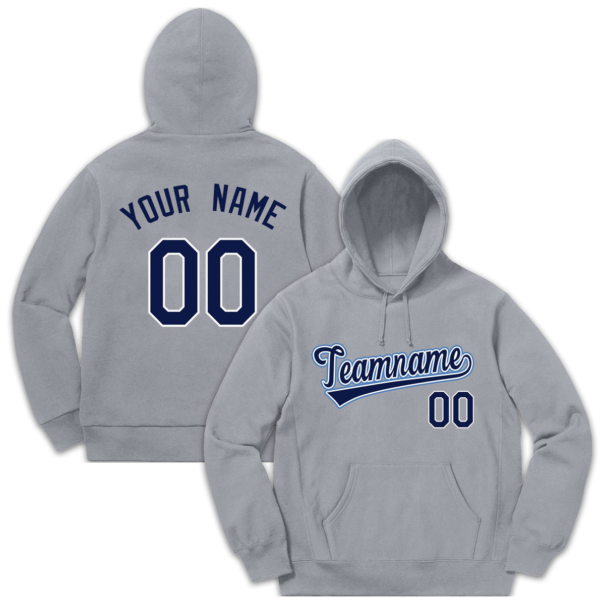 Custom Gray Navy-White Sport Classic Style Sweatshirt Fashion Hoodie Uniform| KXKSHOP