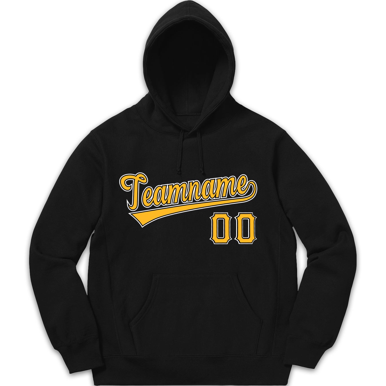 Custom Black Yellow White Classic Style Sweatshirt Fashion Hoodie Uniform| KXKSHOP