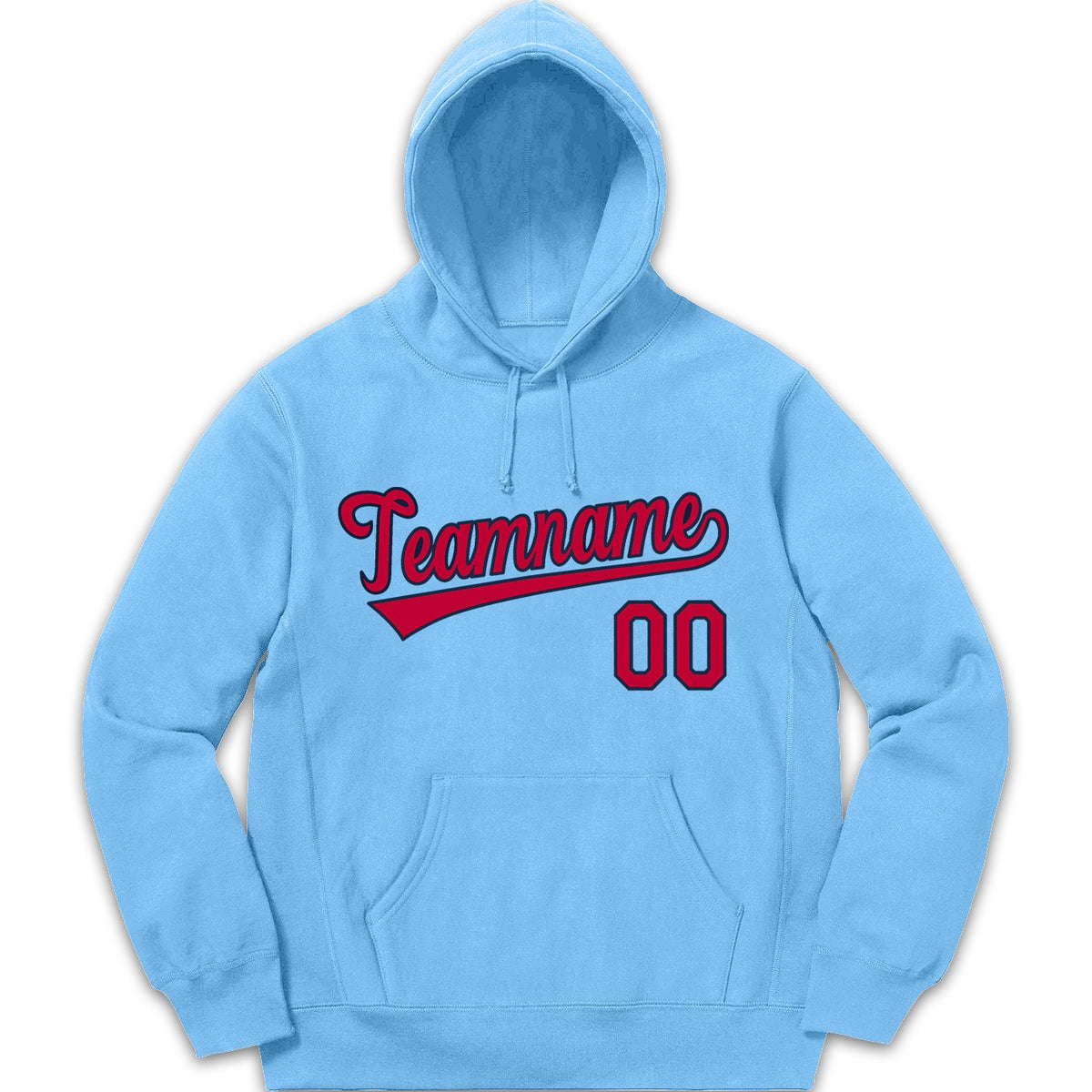 Custom Light Blue Red-Navy Classic Style Sweatshirt Fashion Hoodie Uniform| KXKSHOP