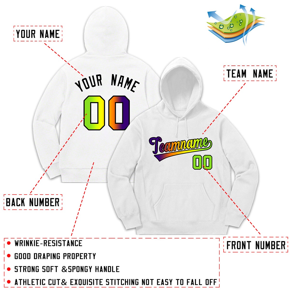 Custom White Classic Style Sweatshirt Fashion Hoodie Uniform| KXKSHOP