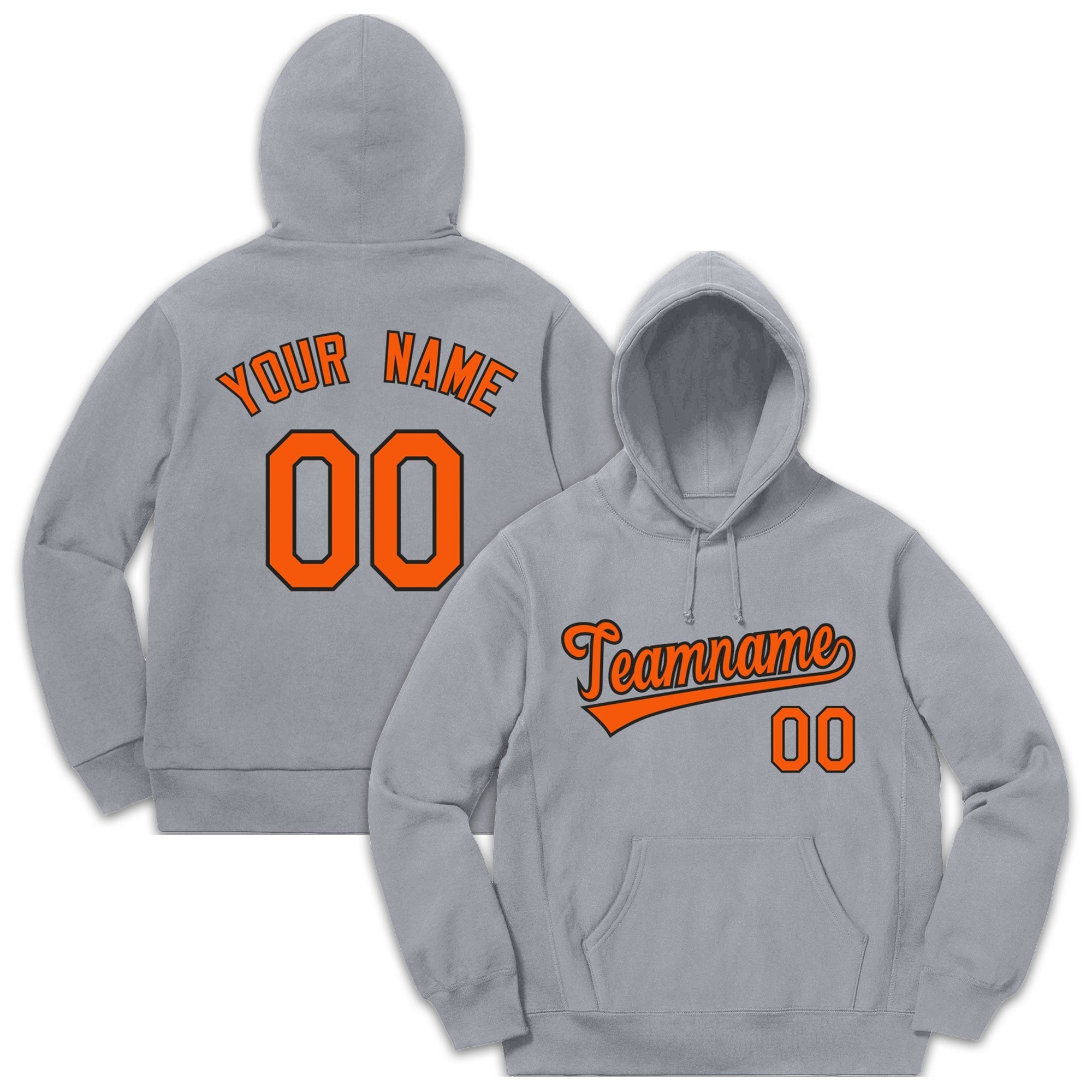 Custom Gray Orange-Black Sport Classic Style Sweatshirt Fashion Hoodie Uniform| KXKSHOP