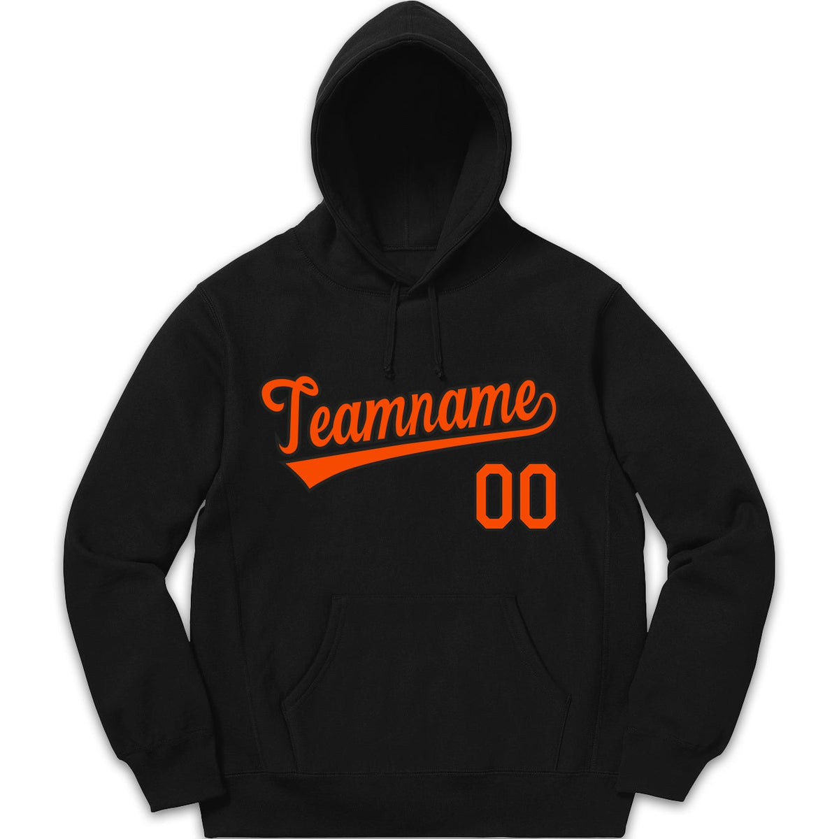 Custom Black Orange Classic Style Sweatshirt Fashion Hoodie Uniform| KXKSHOP
