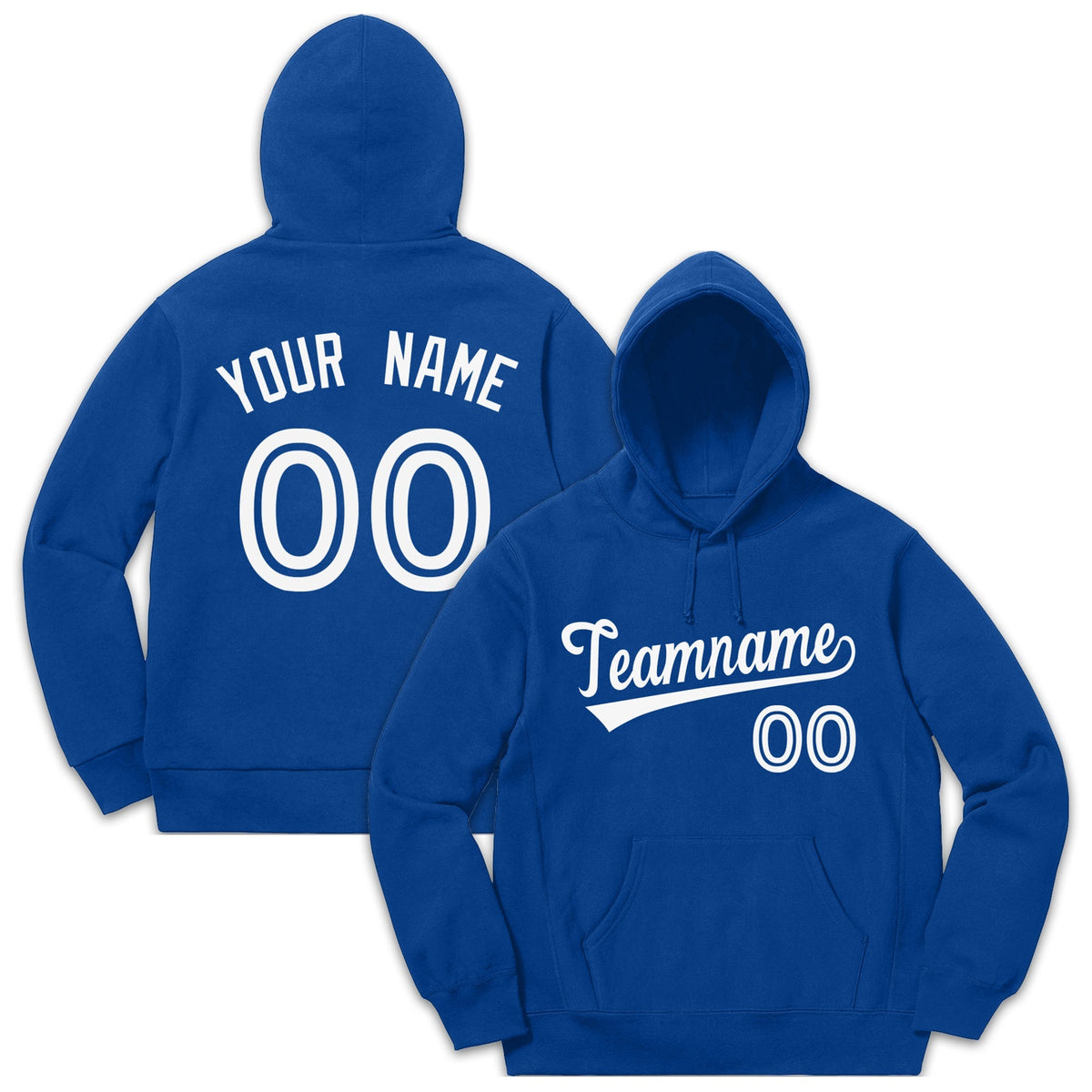 Custom Royal White Classic Style Pullover Fashion Hoodie Uniform| KXKSHOP