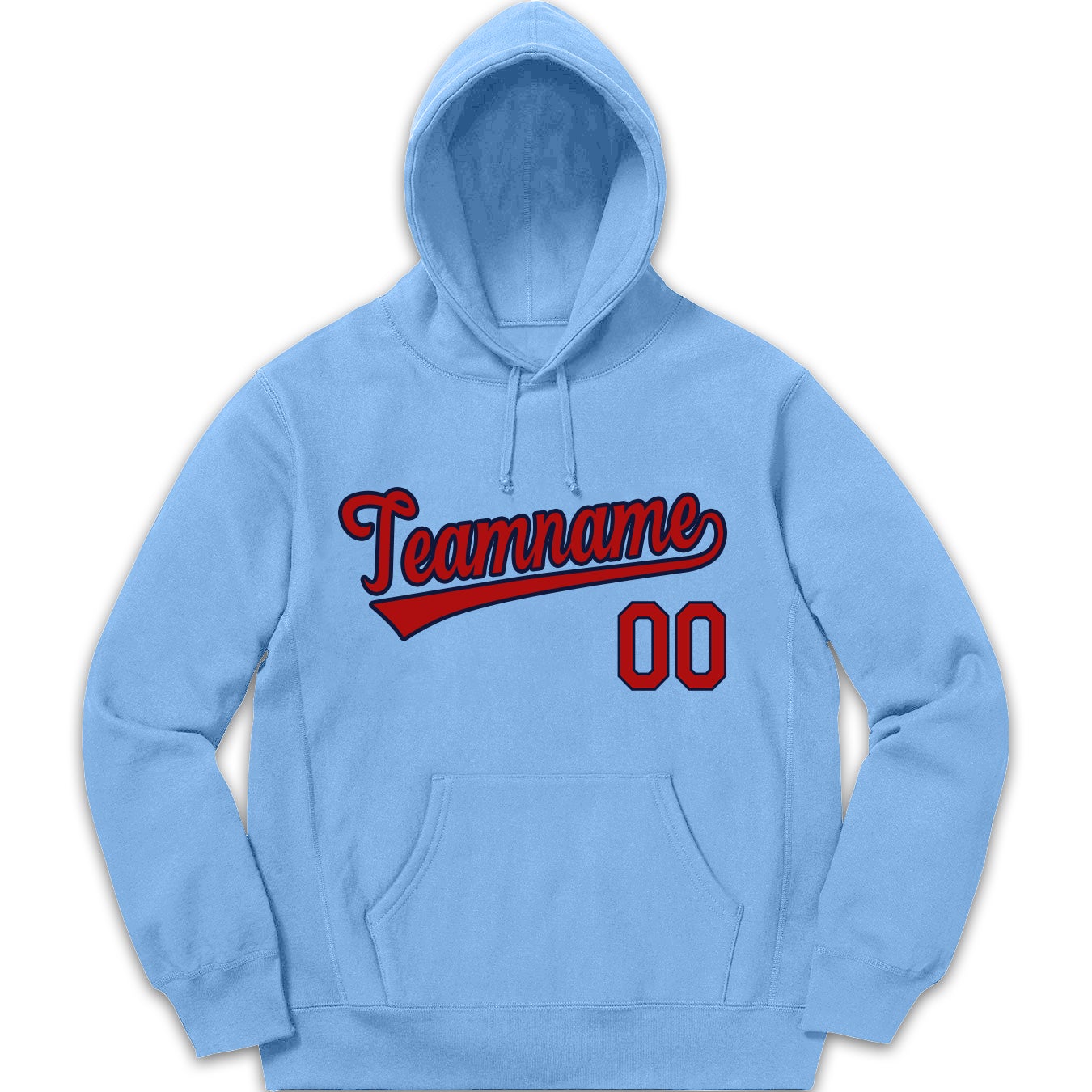 Custom Light Blue Red-Black Sport Classic Style Sweatshirt Fashion Hoodie Uniform| KXKSHOP
