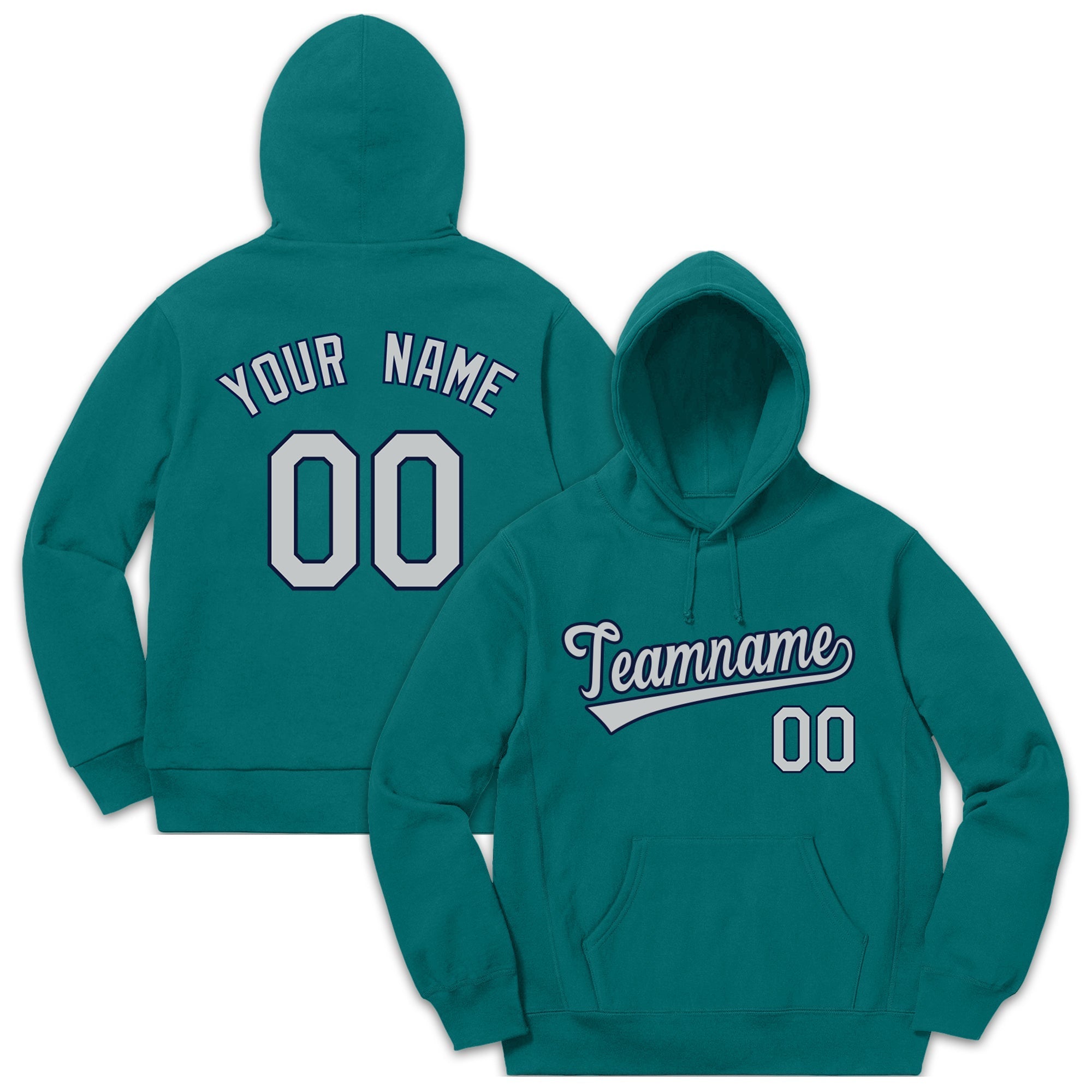 Custom Aqua Navy-Gray Classic Style Sweatshirt Fashion Hoodie Uniform| KXKSHOP