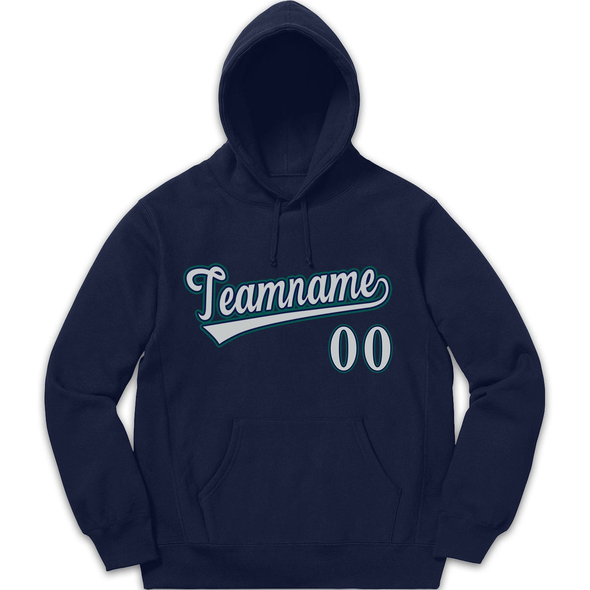 Custom Navy Aqua-Gray Classic Style Sweatshirt Fashion Hoodie Uniform| KXKSHOP