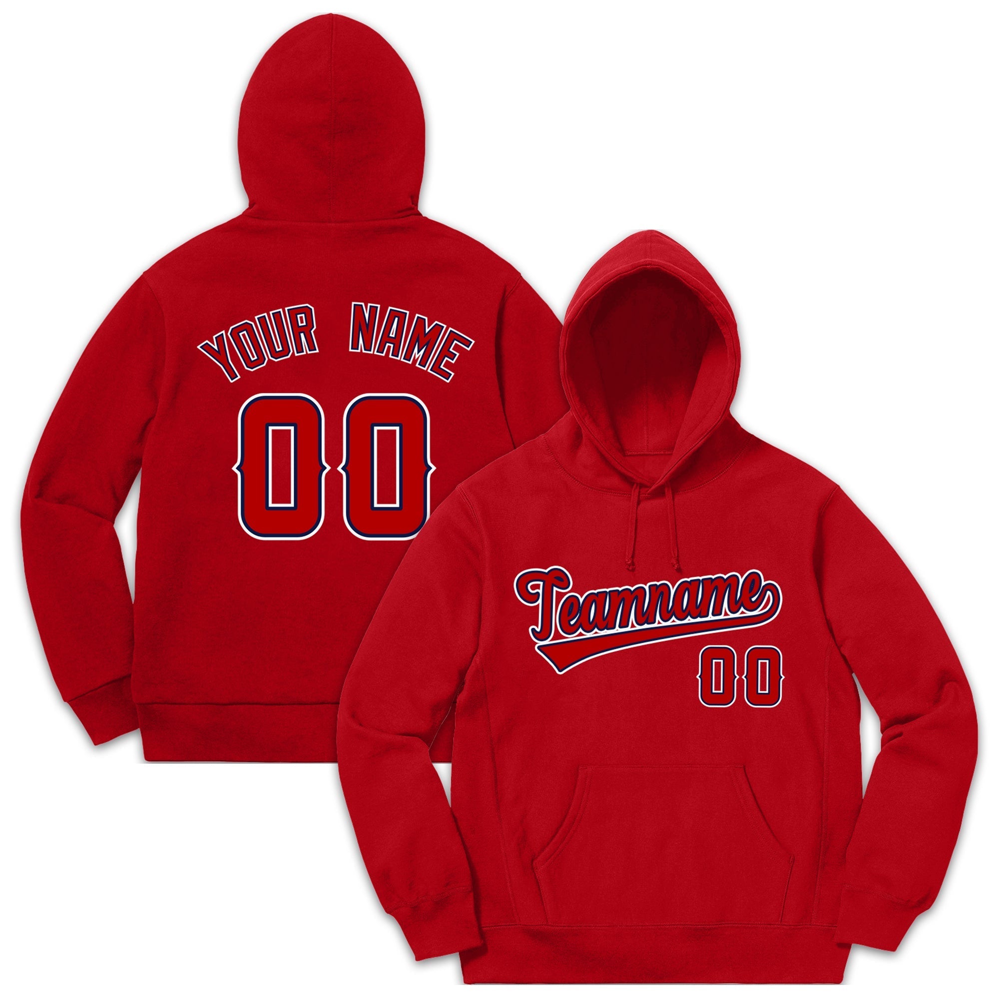 Custom Red White-Red Classic Style Pullover Fashion Hoodie Uniform| KXKSHOP