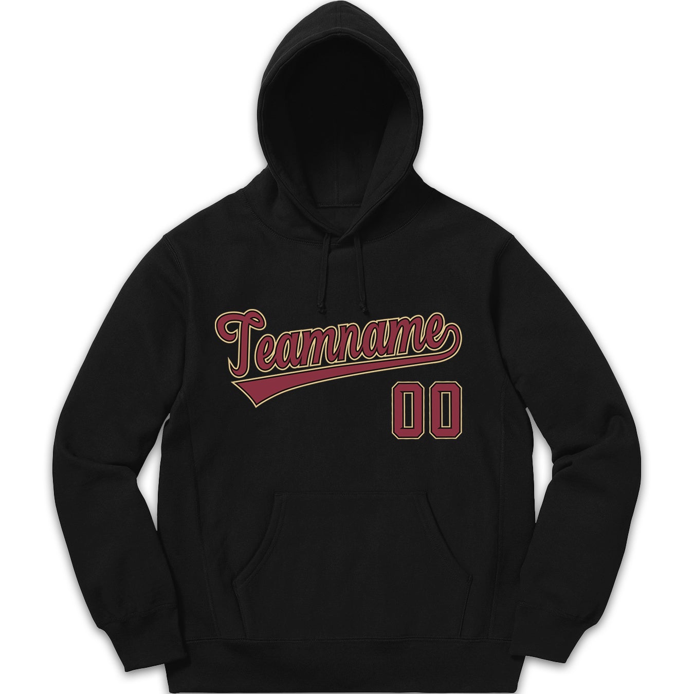 Custom Black Cardinal-Old Gold Classic Style Sweatshirt Fashion Hoodie Uniform| KXKSHOP
