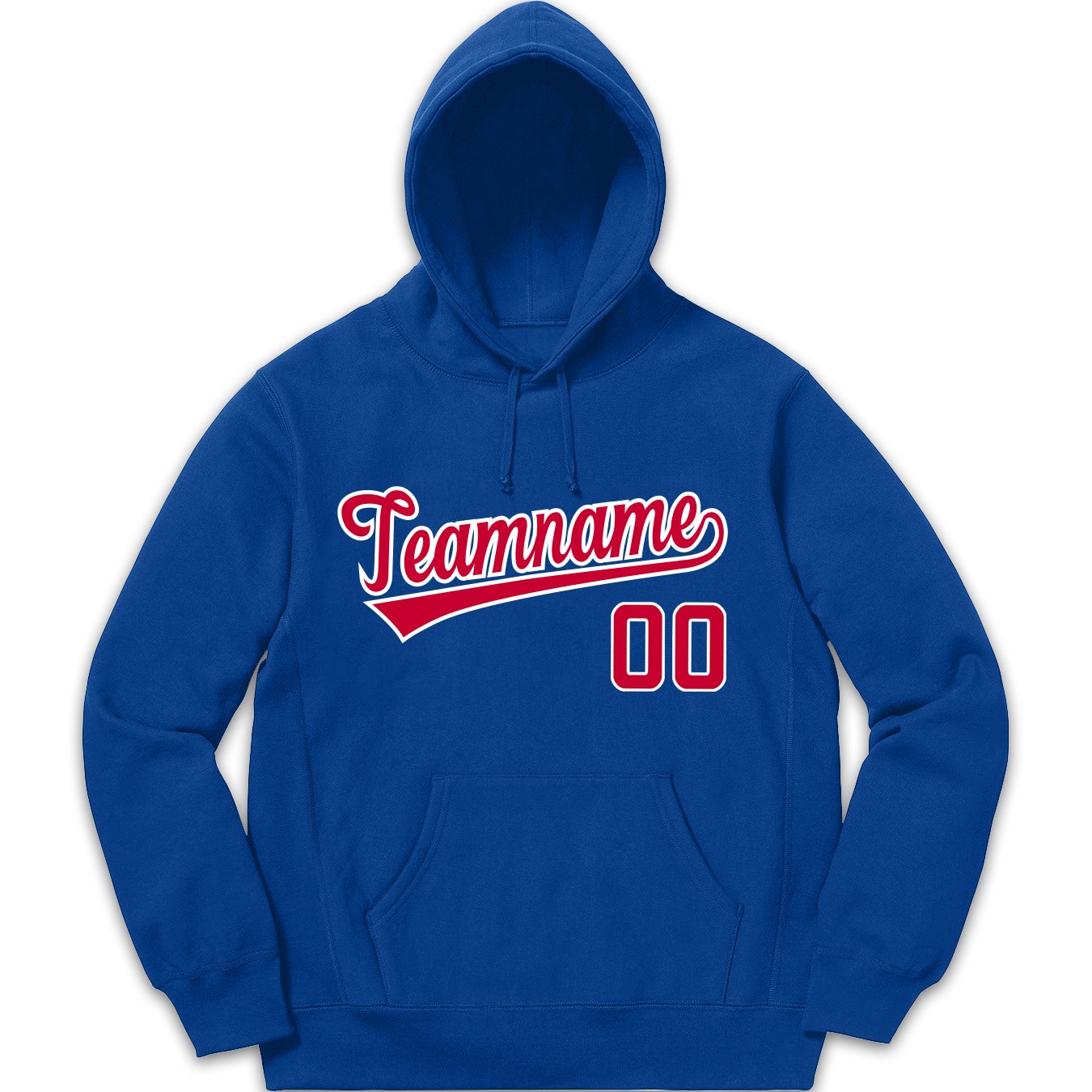 Custom Royal Red-White Classic Style Pullover Fashion Hoodie| KXKSHOP