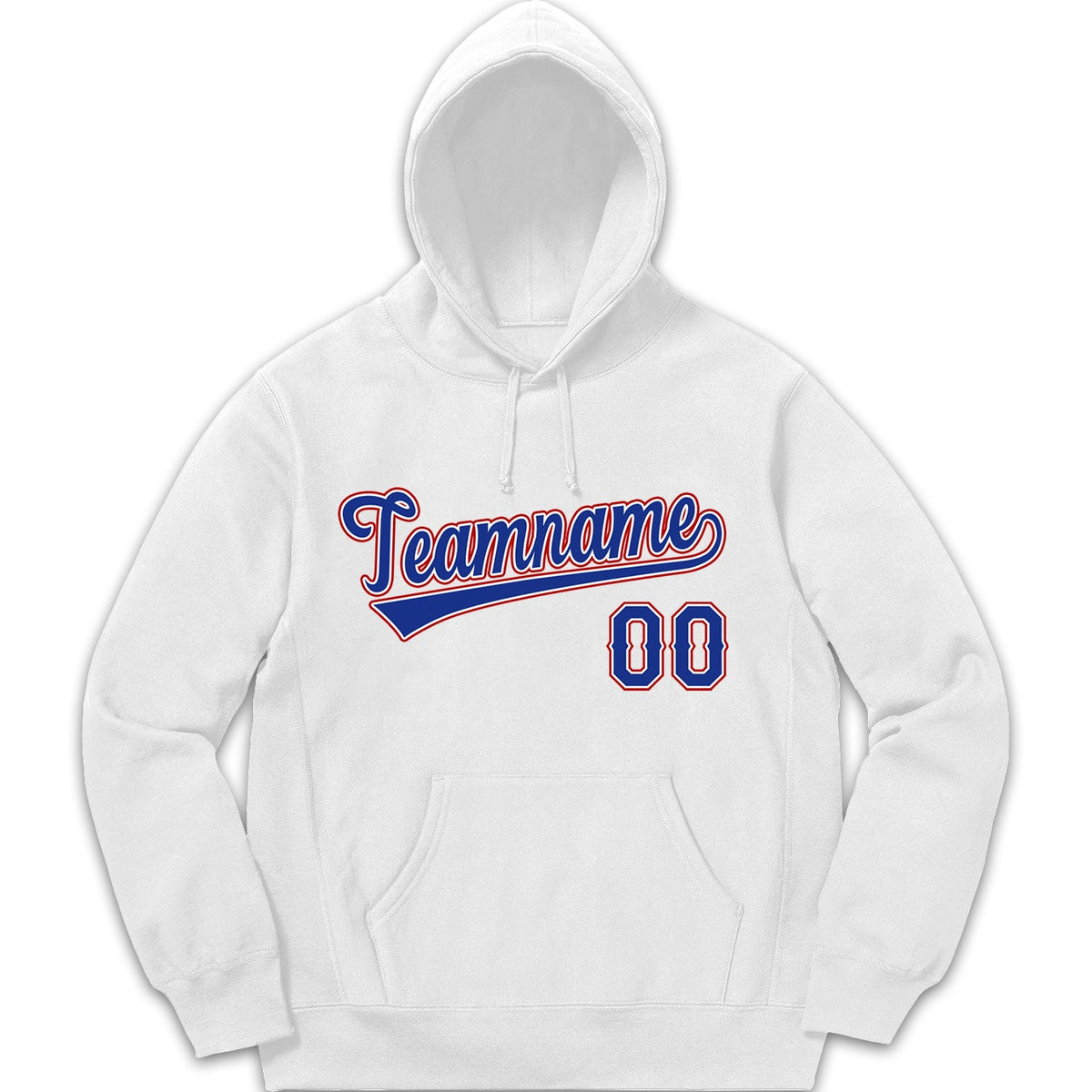 Custom White Navy-Red Sports Classic Style Hoodie Pullover Fashion Uniform| KXKSHOP