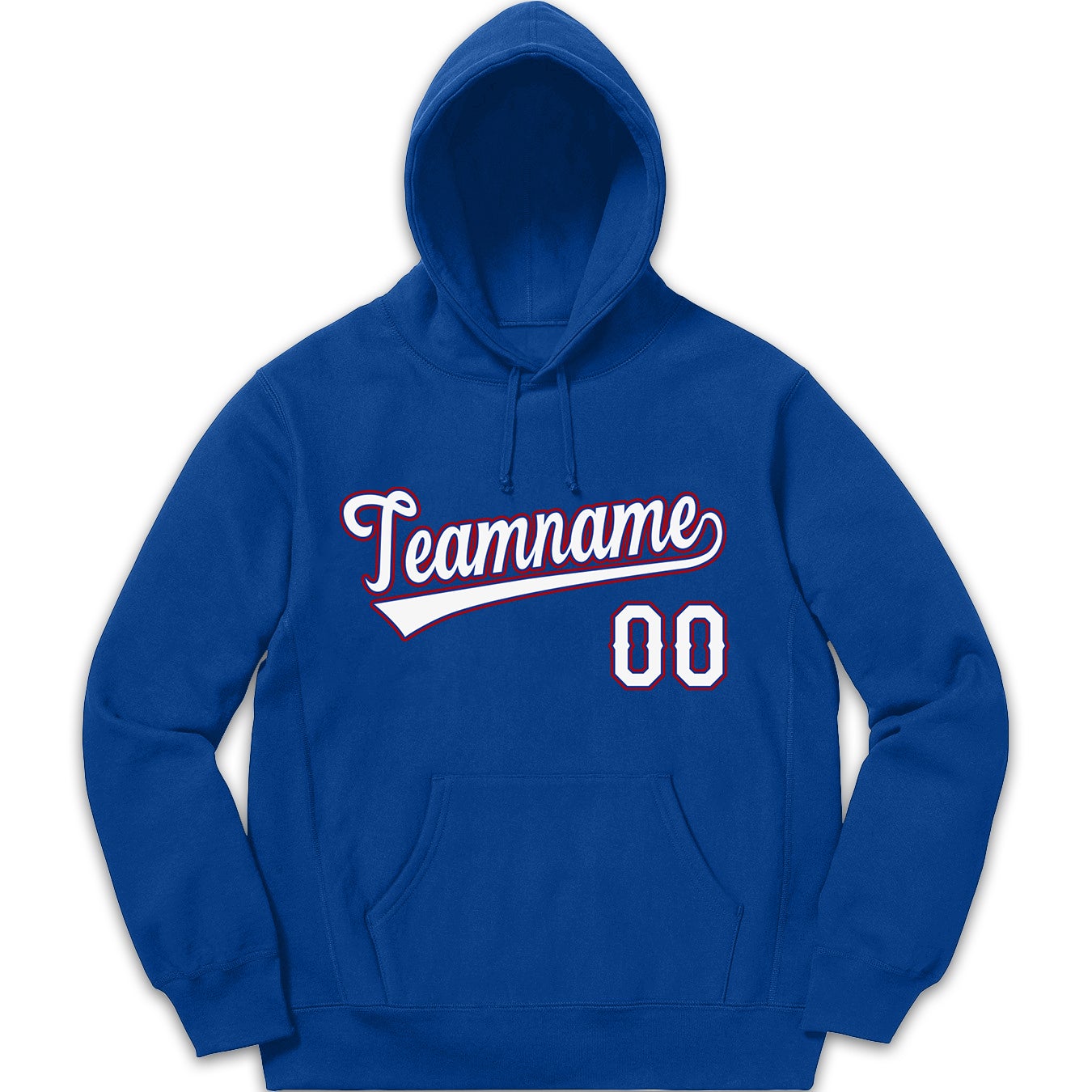 Custom Royal White-Red Classic Style Pullover Fashion Hoodie Uniform| KXKSHOP
