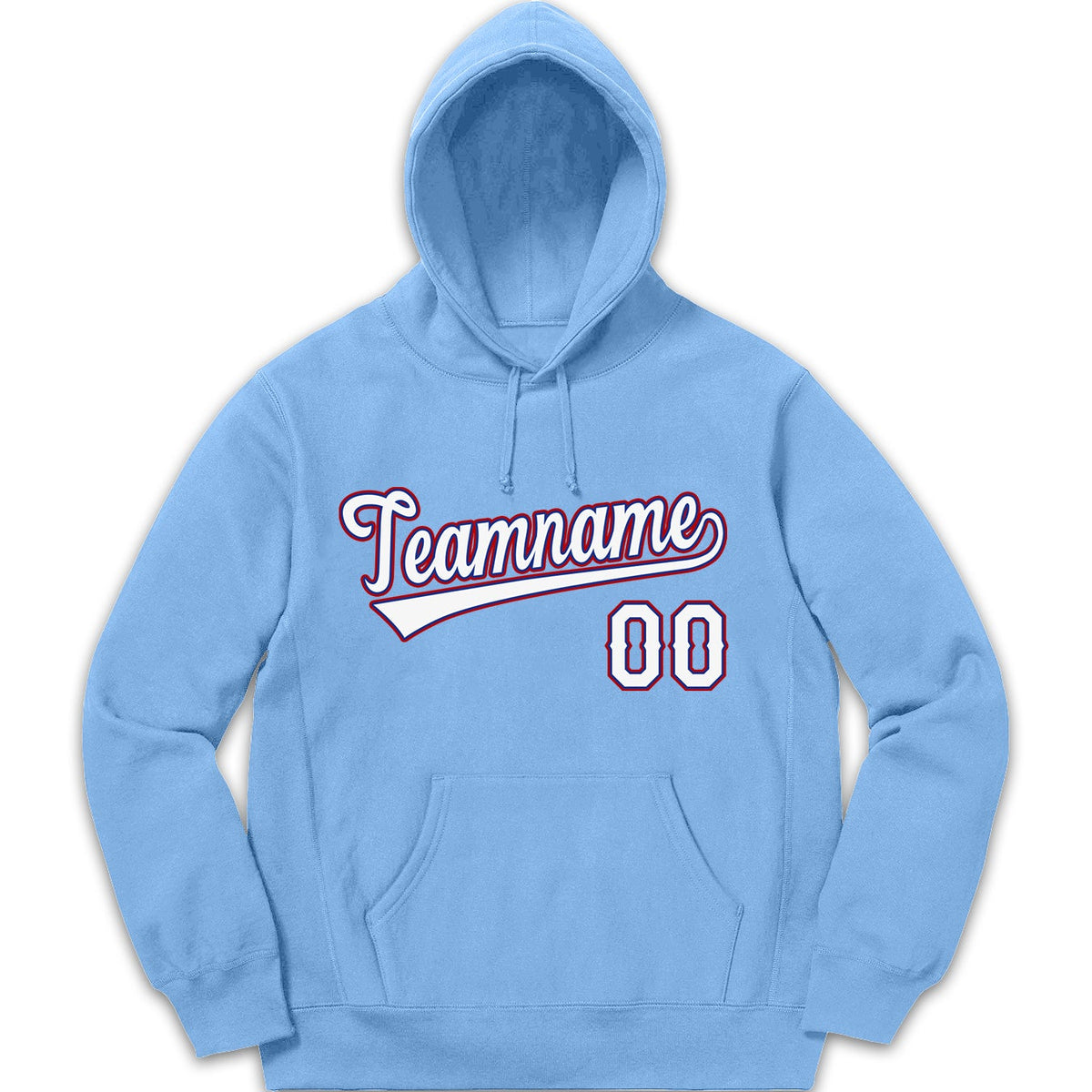 Custom Light Blue White Classic Style Sweatshirt Fashion Hoodie Uniform| KXKSHOP