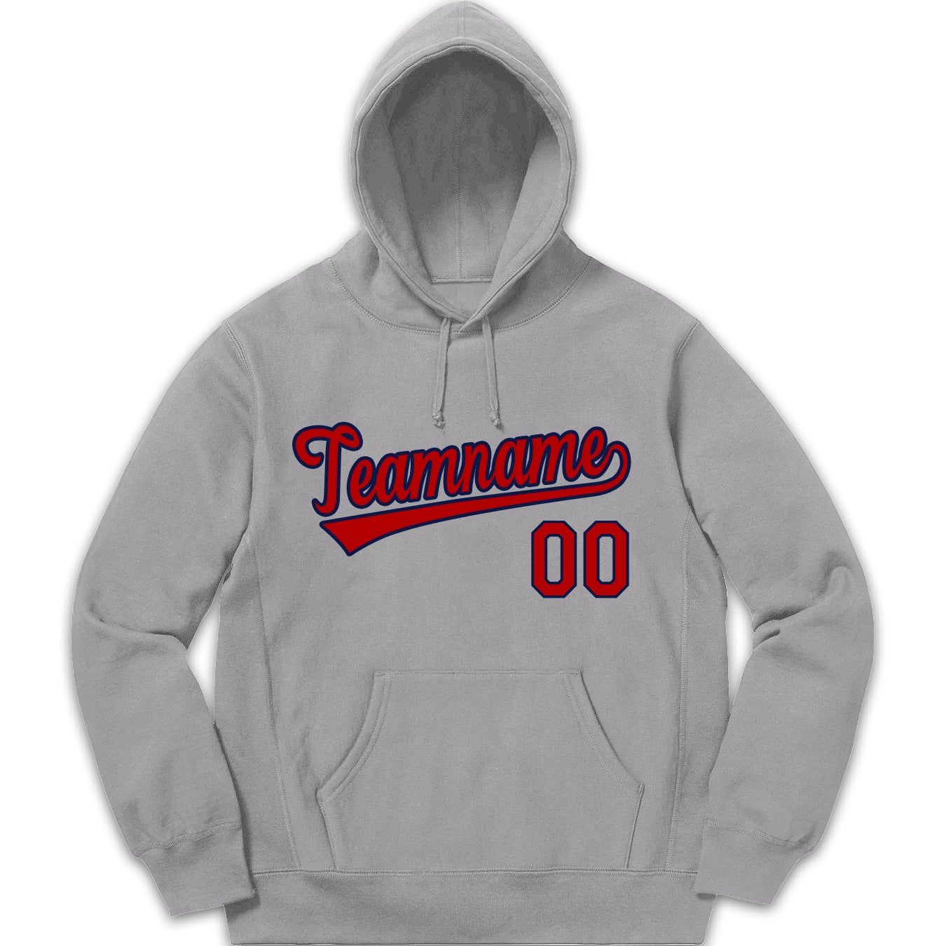 Custom Gray Red-Navy Sport Classic Style Sweatshirt Fashion Hoodie Uniform| KXKSHOP