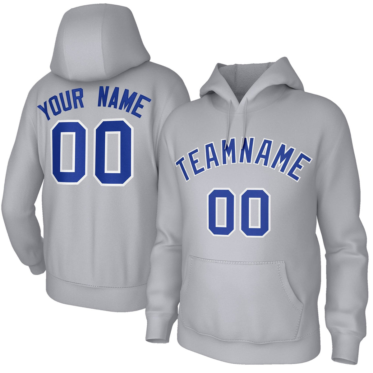 Custom Stitched Gray Royal White Classic Style Hoodie Training Uniform| KXKSHOP