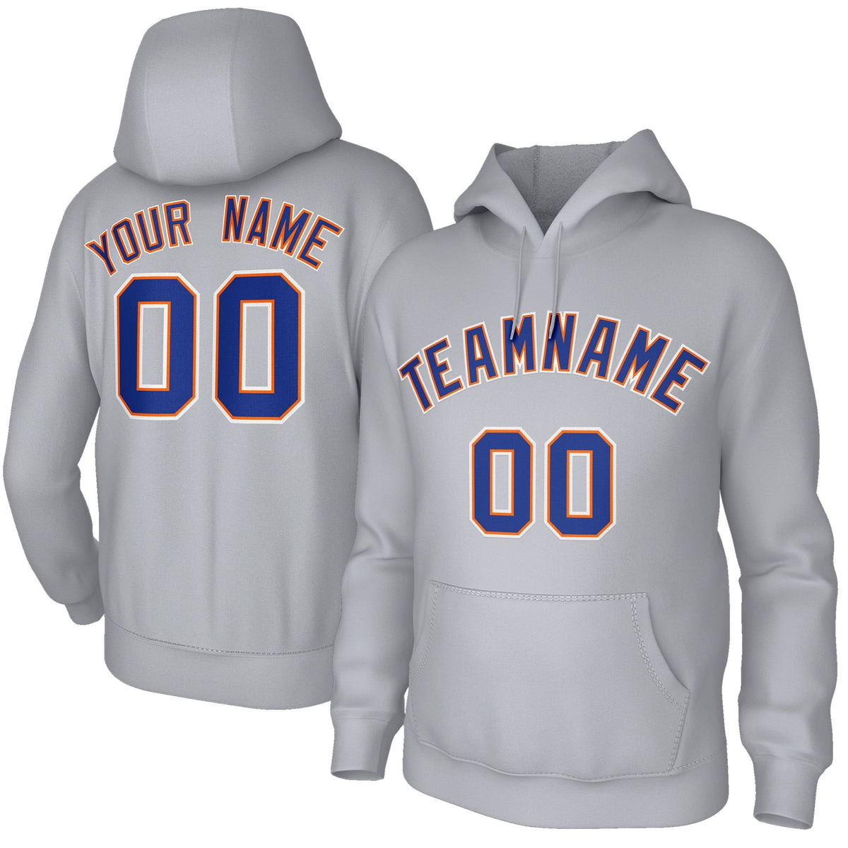 Custom Stitched Gray Purple Orange Classic Style Hoodie Training Uniform| KXKSHOP