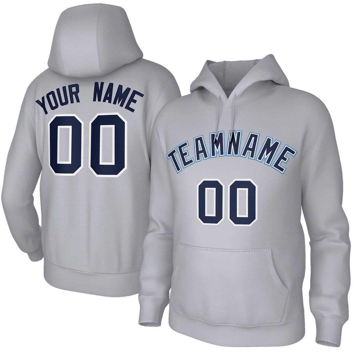 Custom Stitched Gray Navy-White Classic Style Hoodie Training Uniform| KXKSHOP