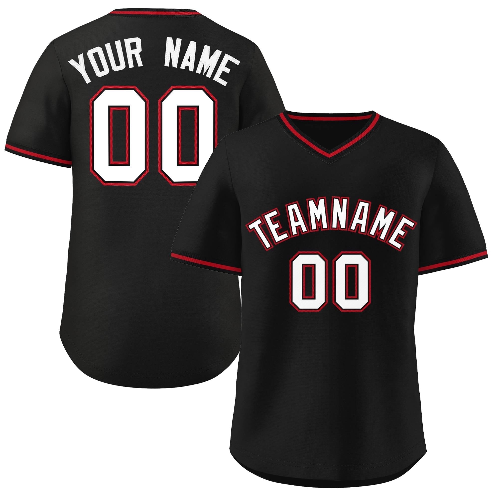 Maillot de baseball d'extérieur noir classique personnalisé, authentique