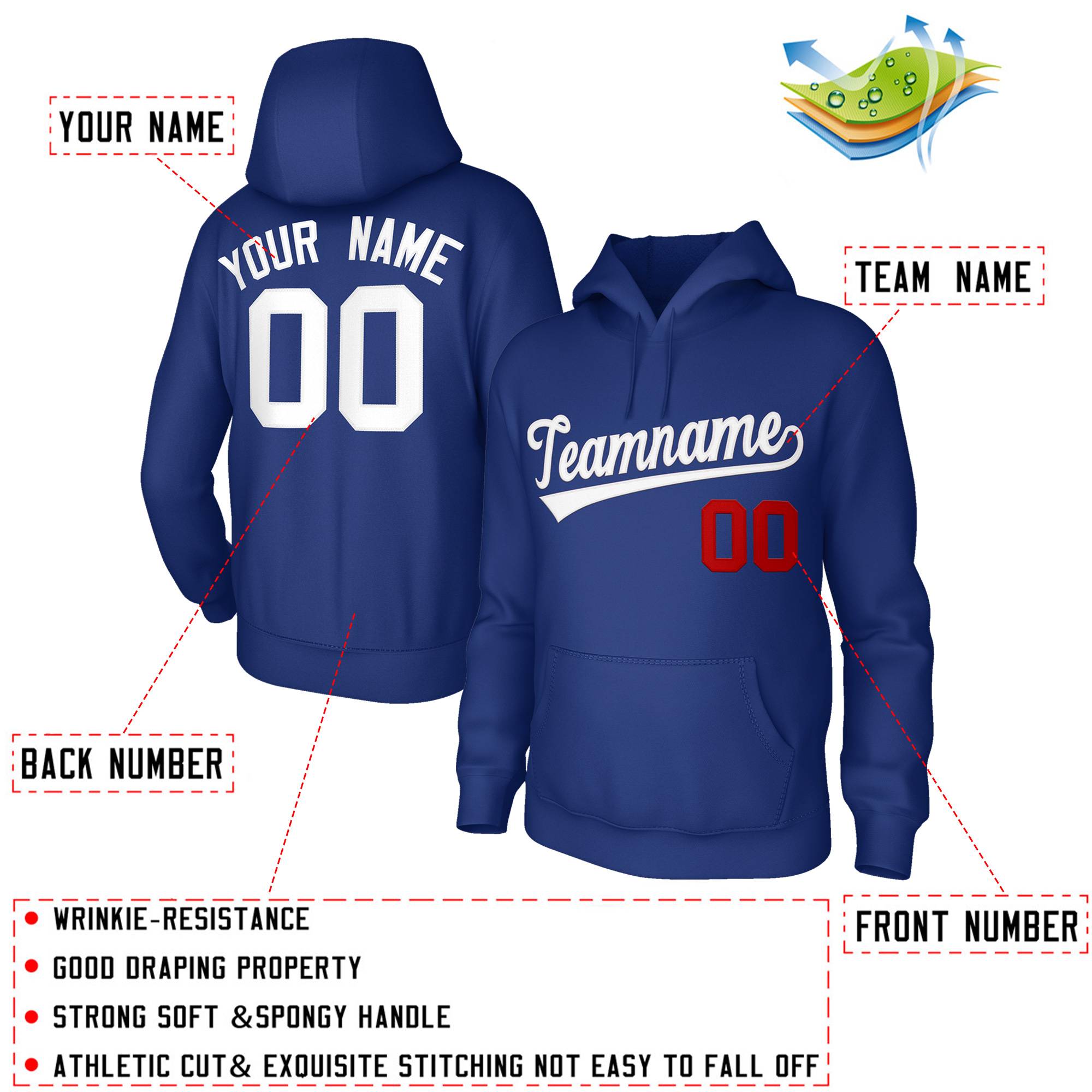 Custom Classic Style Hoodie Game Navy Blue Training Uniform| KXKSHOP