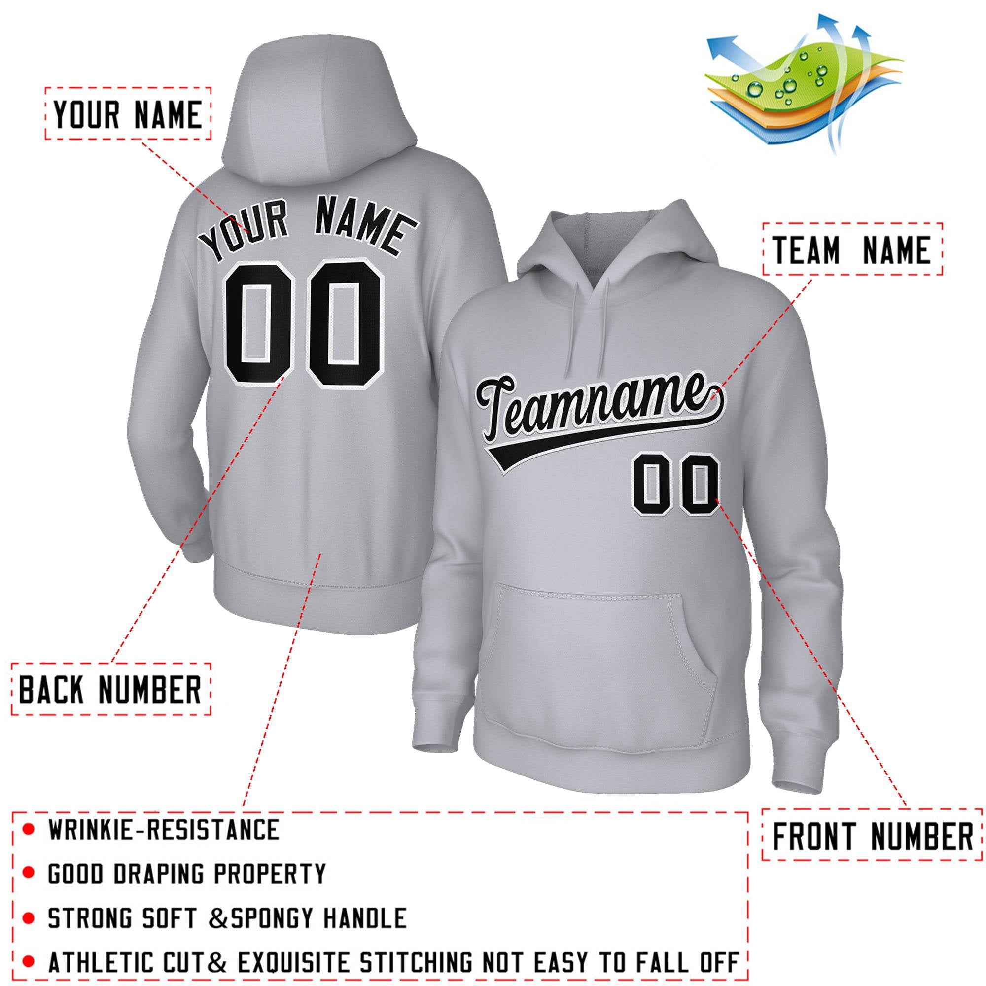 Custom Classic Style Hoodie Game Gray Training Uniform| KXKSHOP