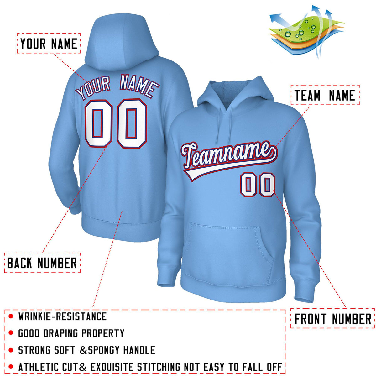 Custom Pullover Hoodies Personalized Stitched Name and Number Sweatshirts| KXKSHOP
