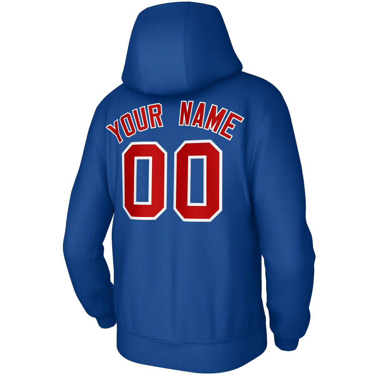 Custom Royal Blue-Red Stitched Classic Style Hoodie Pullover Sweatshirt| KXKSHOP
