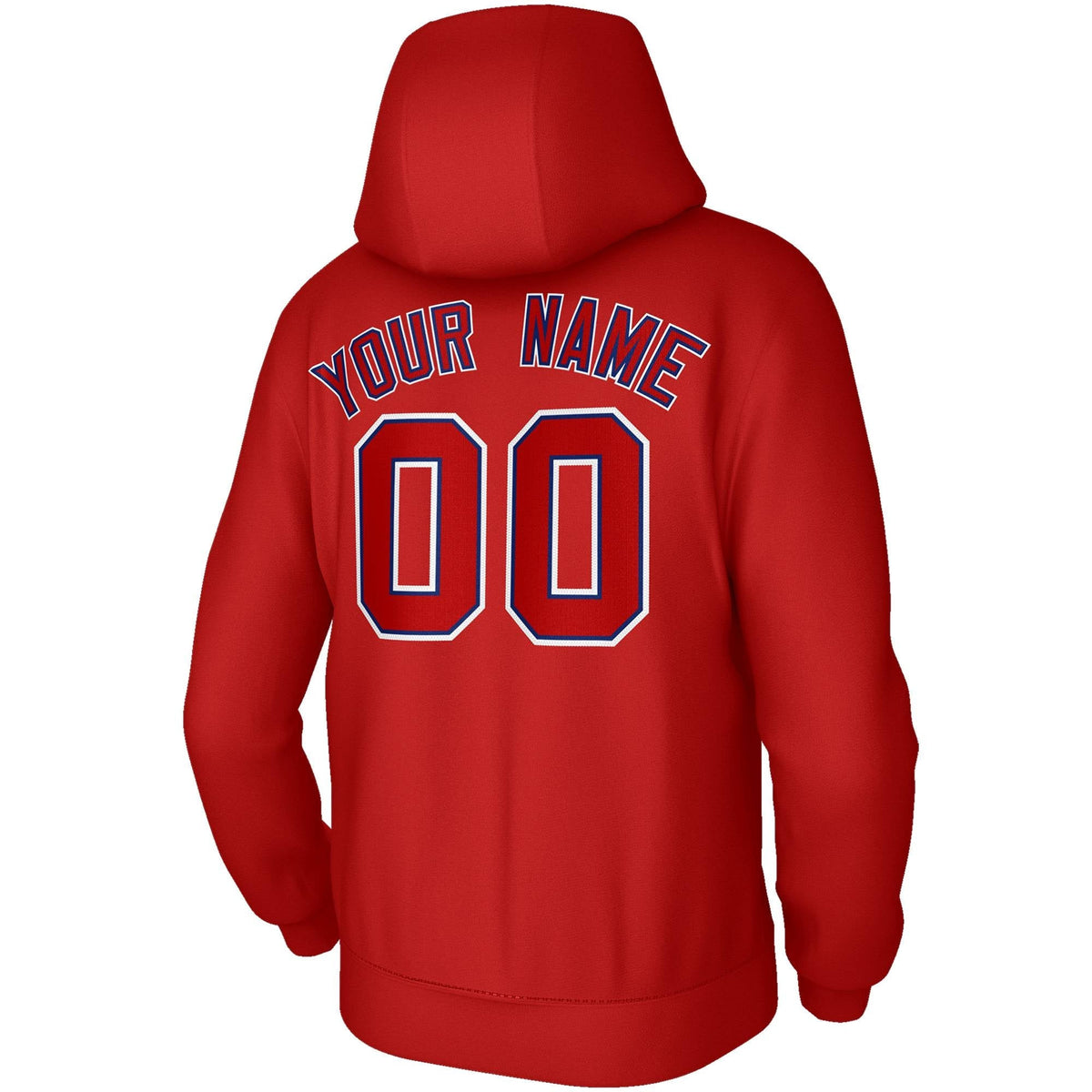 Custom Classic Style Red Sports Hoodie Pullover Sweatshirt| KXKSHOP