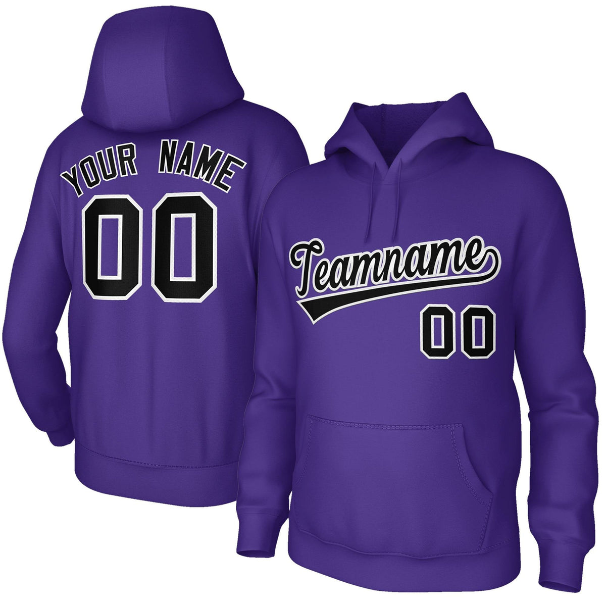 Custom Classic Style Hoodie Athletic Pullover Purple Sweatshirt| KXKSHOP