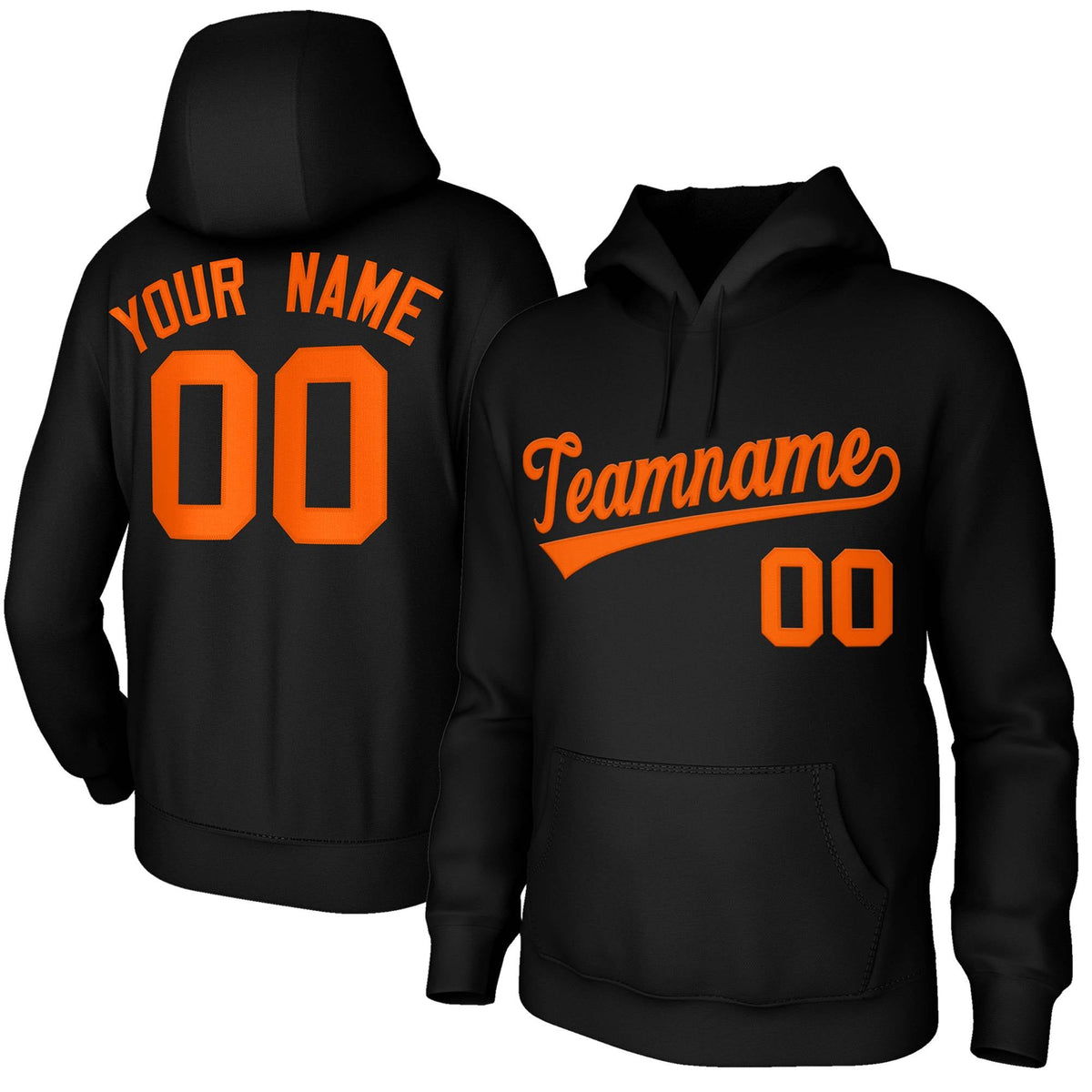 Custom Classic Style Hoodie Athletic Black Pullover Sweatshirt| KXKSHOP