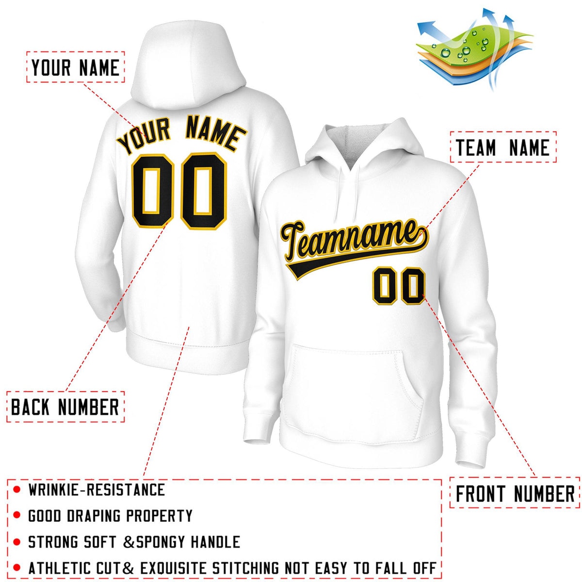 Custom Pullover Hoodies Personalized Stitched Name and Number Sweatshirts| KXKSHOP