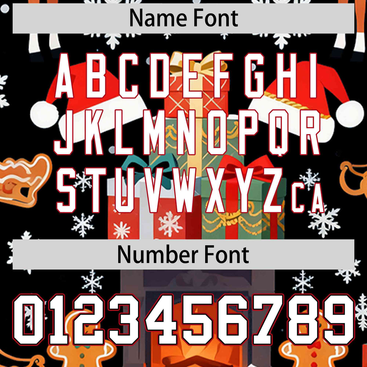 Custom Black White Christmas Graffiti Pattern Athletic Pullover Hoodie