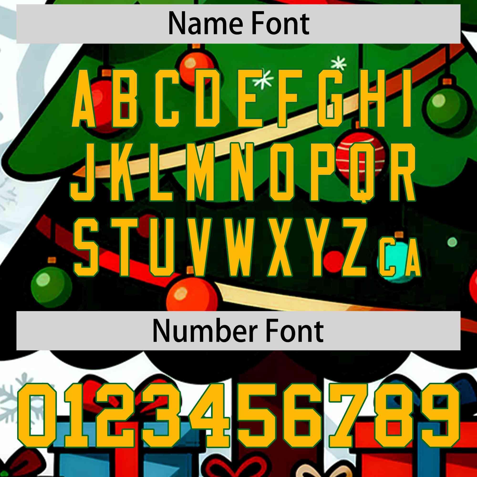 Custom Kelly Green Gold Christmas Graffiti Pattern Athletic Pullover Hoodie