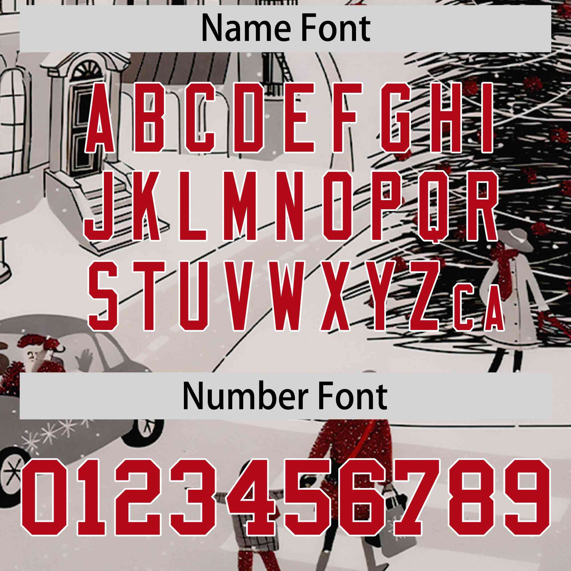 Custom White Red Christmas Graffiti Pattern Athletic Pullover Hoodie