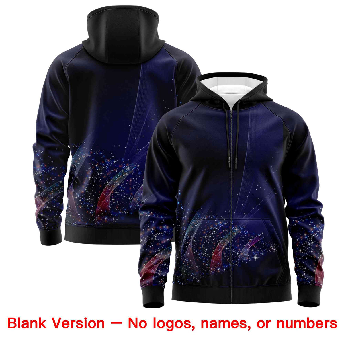 Custom Black Red Christmas Graffiti Pattern Athletic Pullover Hoodie| KXKSHOP