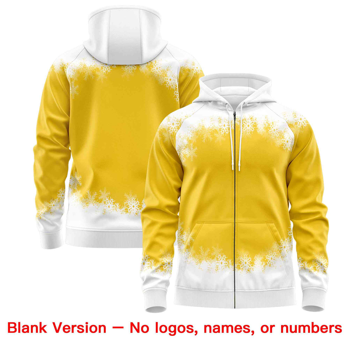 Custom Gold White Christmas Graffiti Pattern Athletic Pullover Hoodie| KXKSHOP
