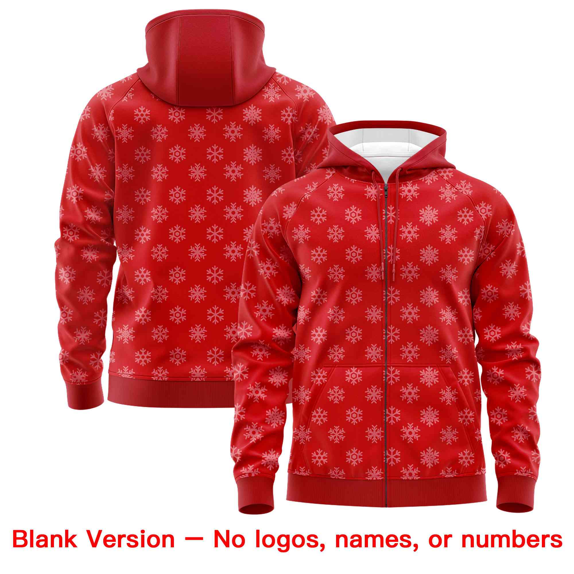 Custom Red Kelly Green Christmas Graffiti Pattern Athletic Pullover Hoodie| KXKSHOP