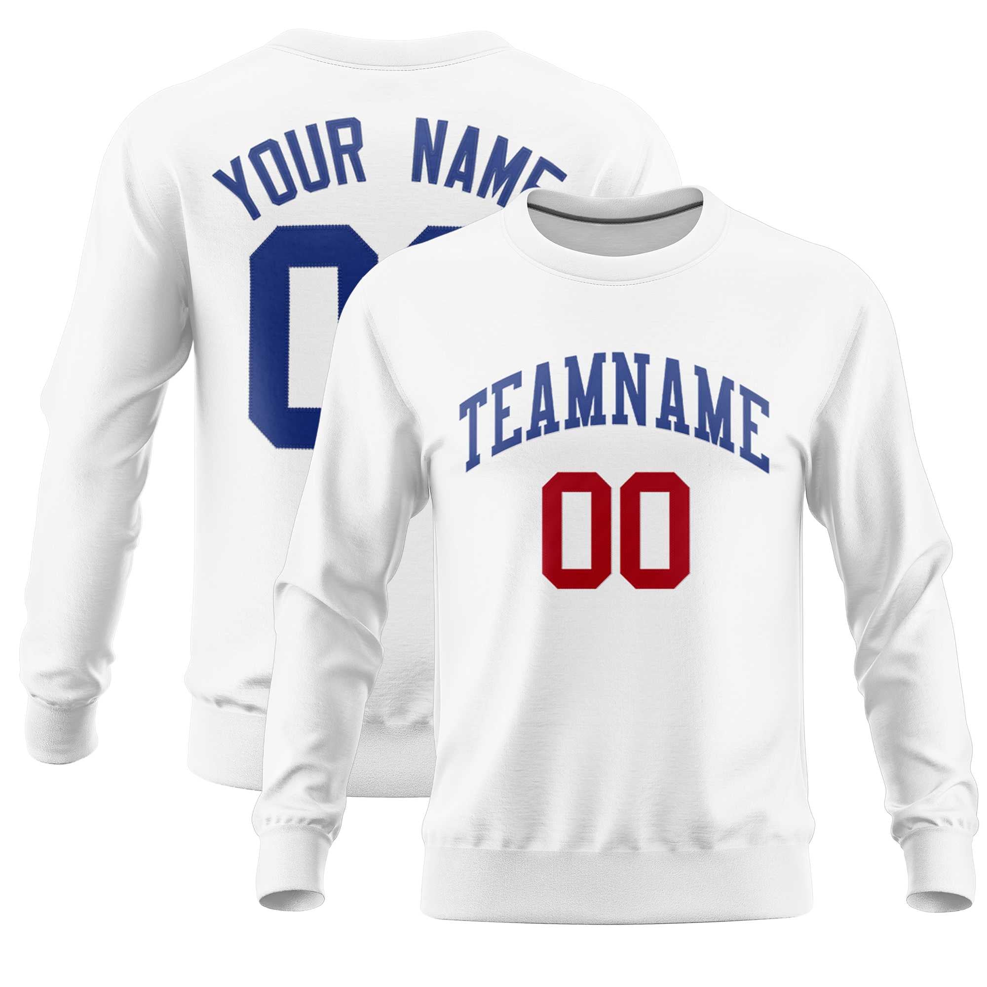 Custom White Classic Style Personalized Uniform Pullover Hoodie| KXKSHOP