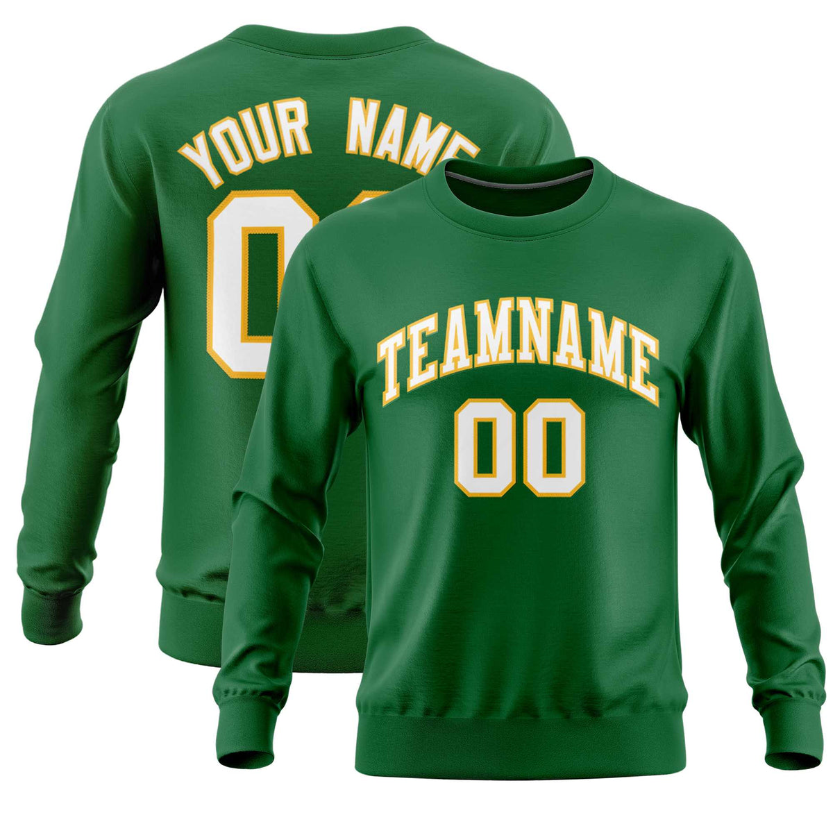 Custom Kelly Green Classic Style Personalized Uniform Pullover Hoodie| KXKSHOP