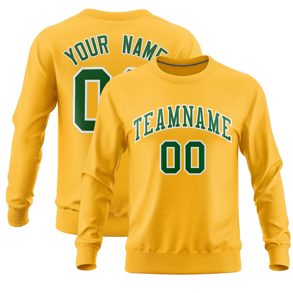 Custom Gold Classic Style Personalized Uniform Pullover Hoodie| KXKSHOP