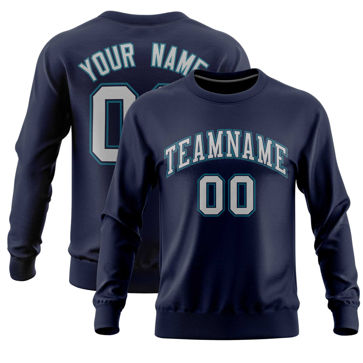 Custom Navy Classic Style Personalized Uniform Pullover Hoodie| KXKSHOP