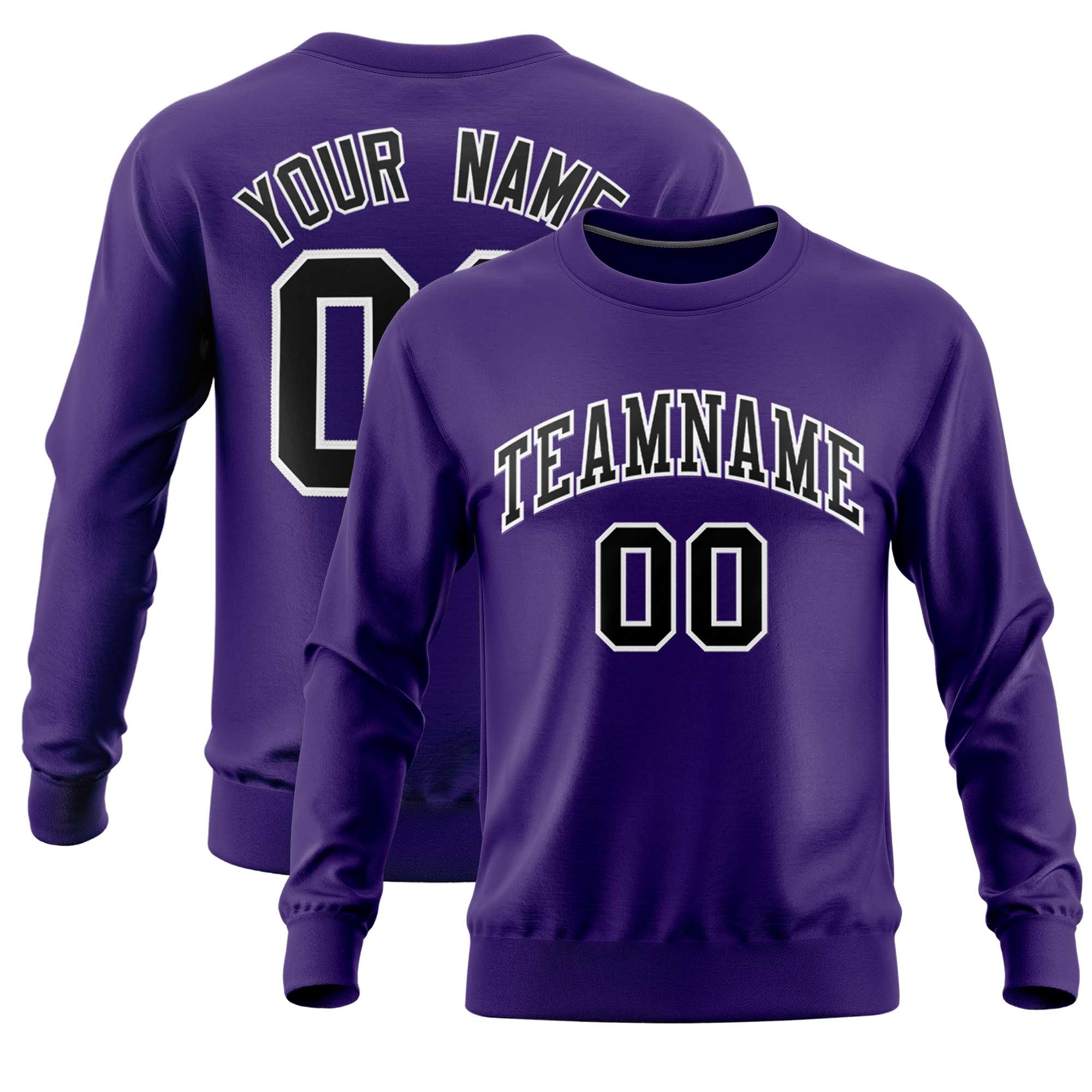 Custom Purple Classic Style Personalized Uniform Pullover Hoodie| KXKSHOP