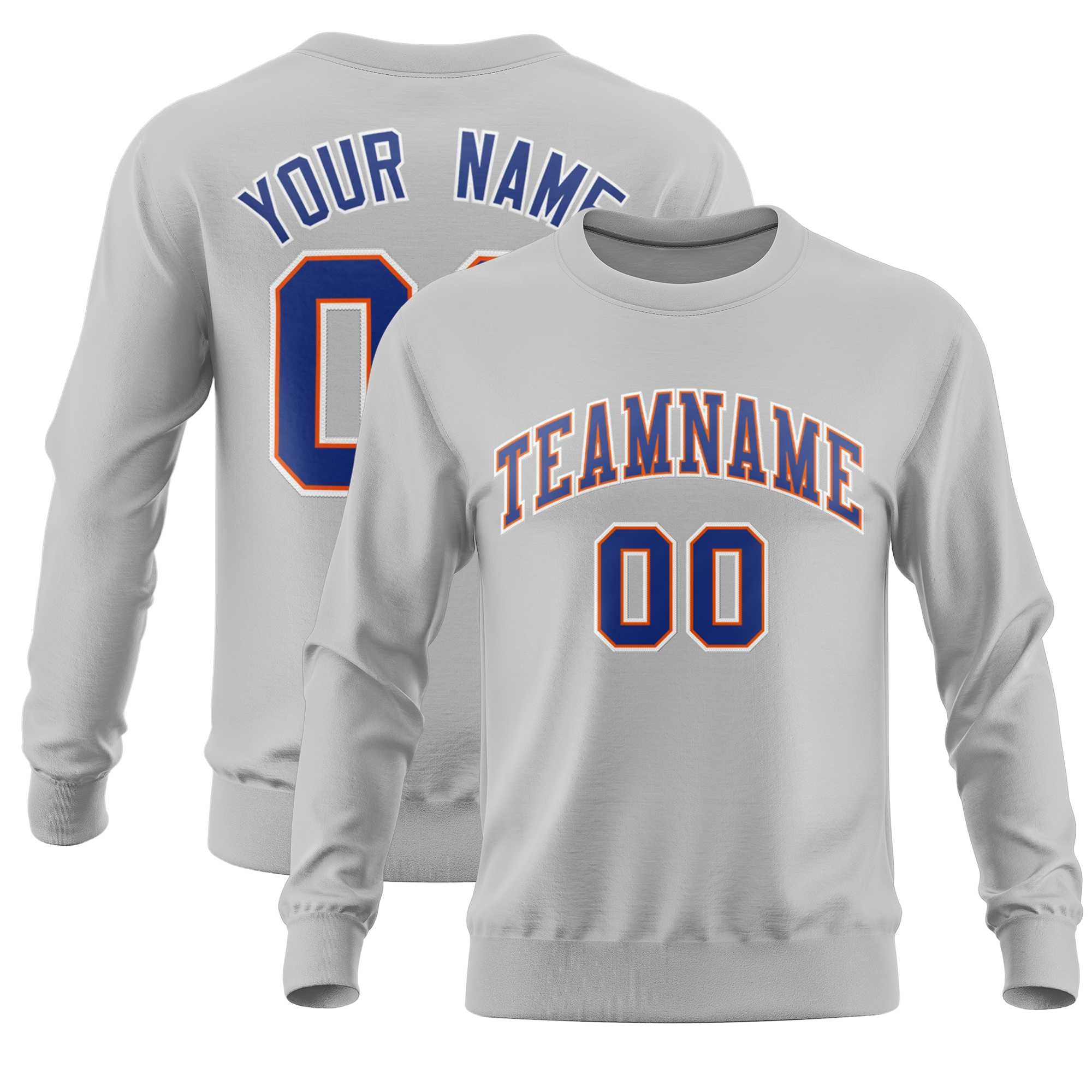 Custom Gray Classic Style Personalized Uniform Pullover Hoodie| KXKSHOP