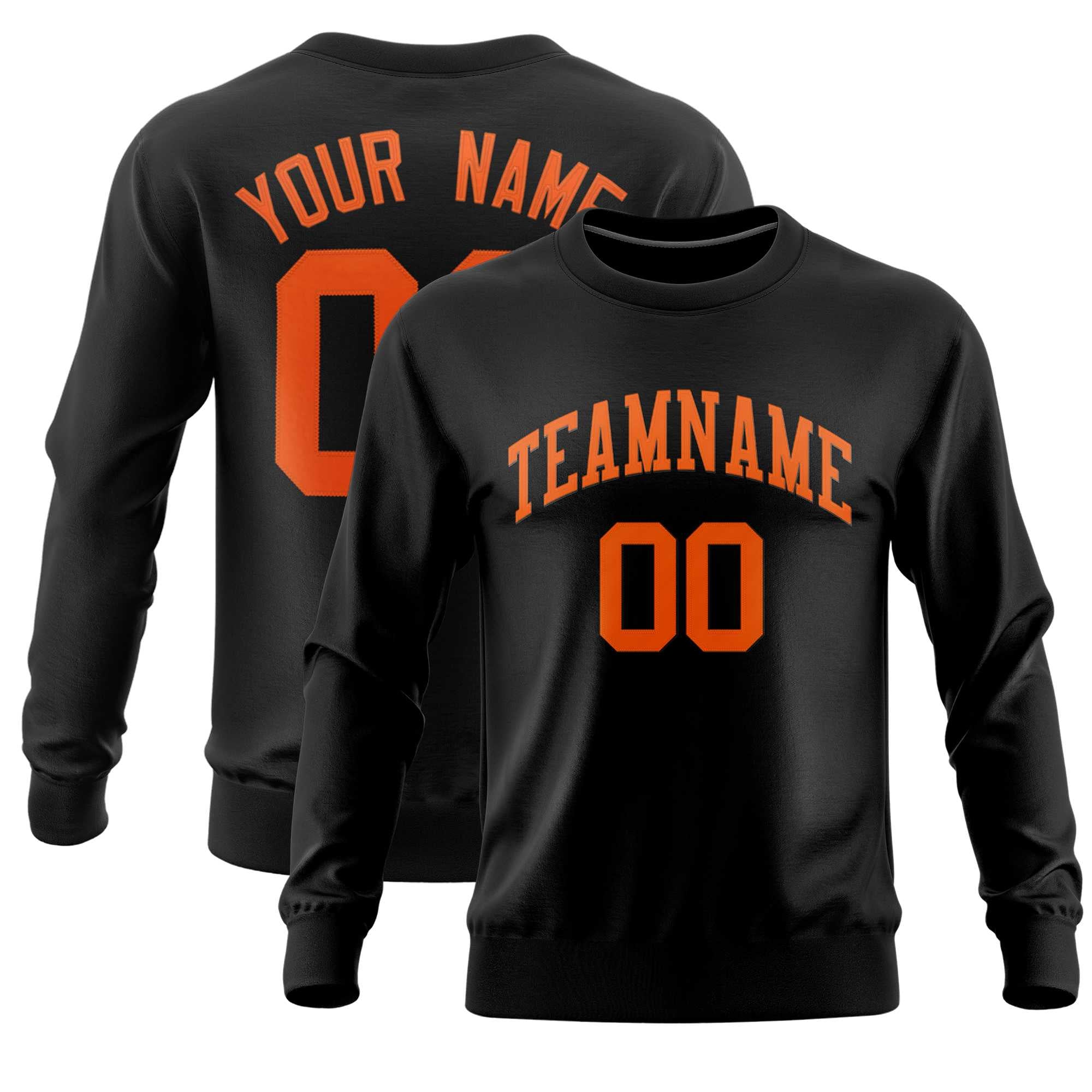Custom Black Classic Style Personalized Uniform Pullover Hoodie| KXKSHOP