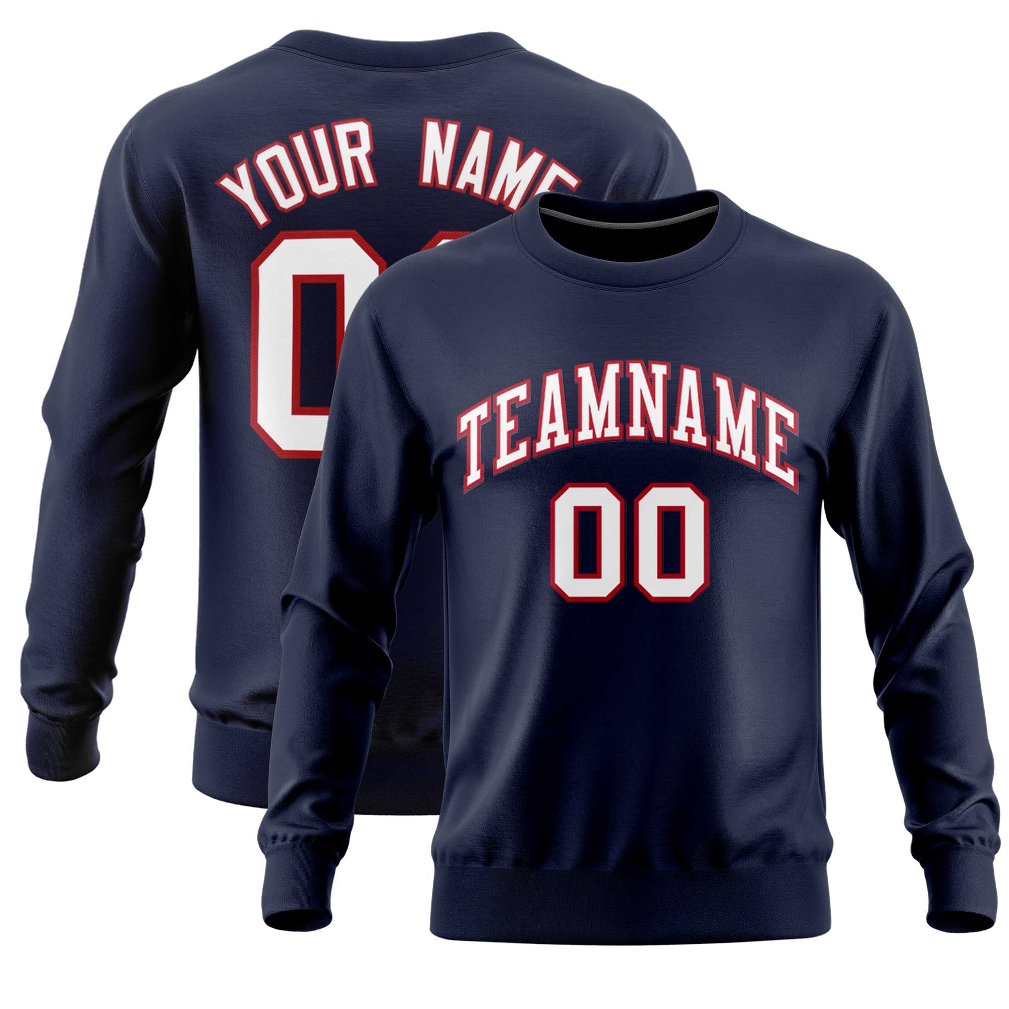 Custom Navy Classic Style Personalized Uniform Pullover Hoodie| KXKSHOP