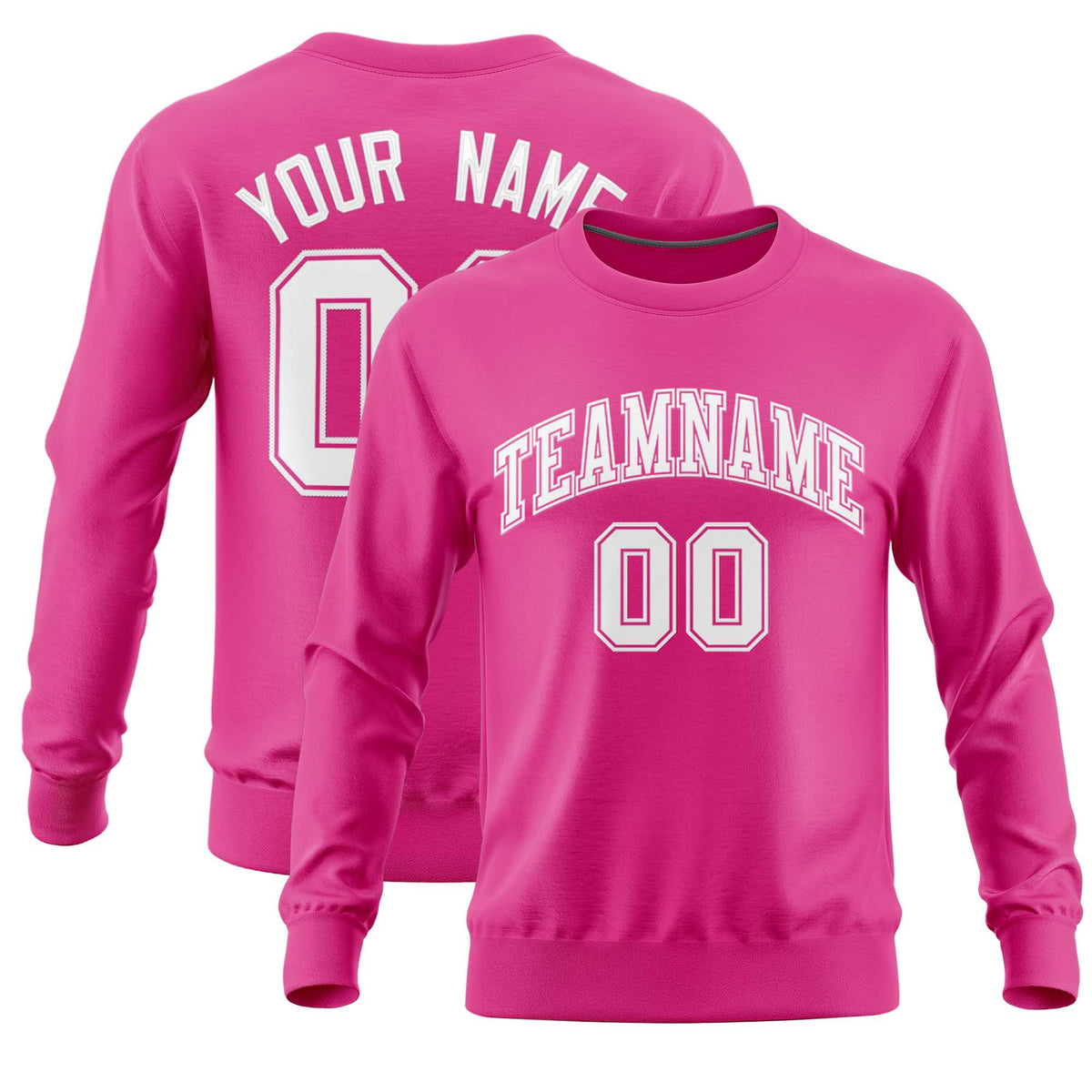 Custom Pink Classic Style Personalized Uniform Pullover Hoodie| KXKSHOP