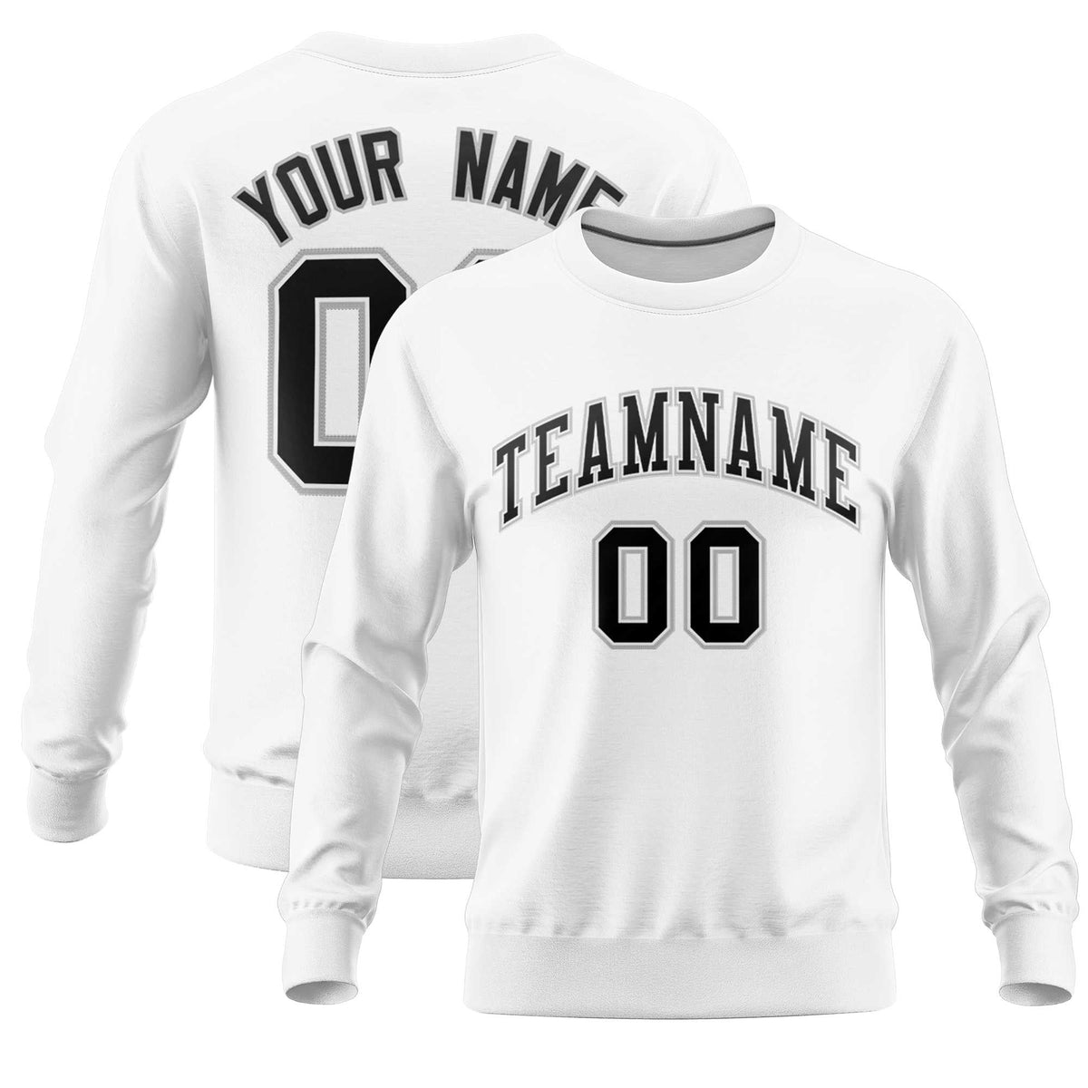 Custom White Classic Style Personalized Uniform Pullover Hoodie| KXKSHOP