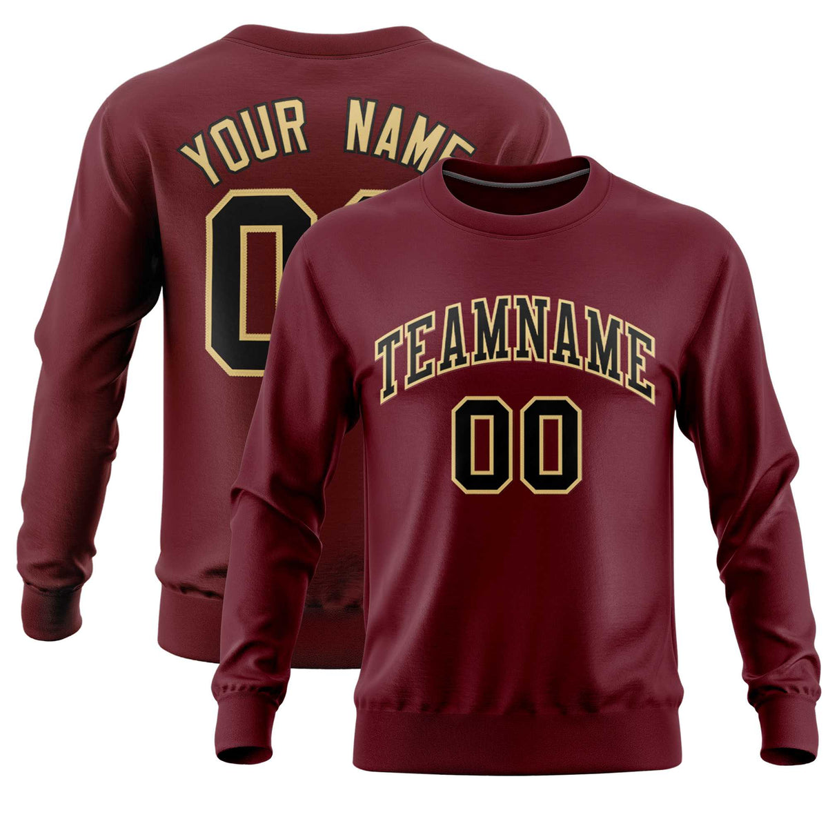 Custom Crimson Classic Style Personalized Uniform Pullover Hoodie| KXKSHOP